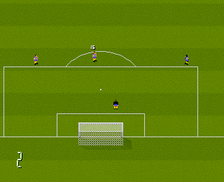 Manchester United Premier League Champions (Amiga CD32) screenshot: The goalie got the ball