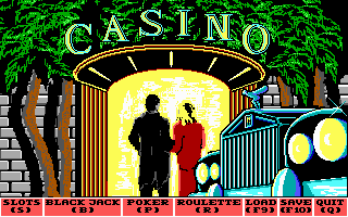 Vegas Gambler (DOS) screenshot: Main menu