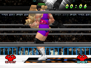 WCW vs. the World (PlayStation) screenshot: Rick Steiner vs. Chono