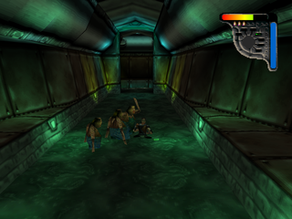 Apocalypse (PlayStation) screenshot: Sewer mutants