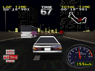 Tokyo Highway Battle (PlayStation) screenshot: Kosoku Wangan start
