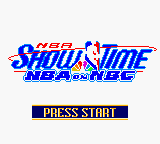 NBA Showtime: NBA on NBC (Game Boy Color) screenshot: Title screen.