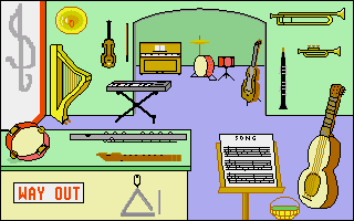 Let's Spell at the Shops (Amiga) screenshot: Music