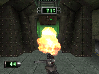 Disruptor (PlayStation) screenshot: Killing an enemy