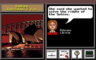 Where in the World is Carmen Sandiego? (Enhanced) (Amiga) screenshot: Now your down under in Aussie.