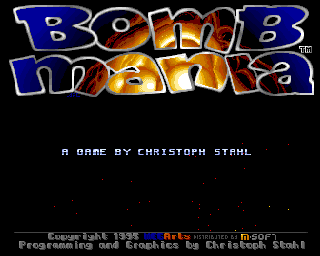 Bombmania (Amiga) screenshot: Main menu