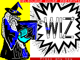 Wiz (ZX Spectrum) screenshot: Loading screen