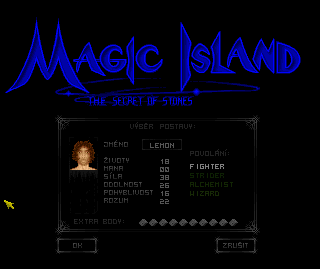 Magic Island: The Secret of Stones (Amiga CD32) screenshot: Create character