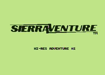 Hi-Res Adventure #2: The Wizard and the Princess (Atari 8-bit) screenshot: Title screen 1