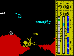 Scuba Dive (ZX Spectrum) screenshot: Another giant cephalopod gateway.