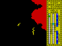 Scuba Dive (ZX Spectrum) screenshot: Me and my loose moray.