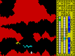 Scuba Dive (ZX Spectrum) screenshot: Ops, bumped against a protrusion.