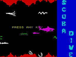Scuba Dive (ZX Spectrum) screenshot: Scuba Dive's screen saver.