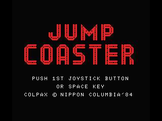 Jump Coaster (MSX) screenshot: Title screen