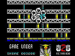 Cobra (ZX Spectrum) screenshot: As opposed to Game Over, geddit?