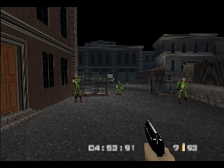 GoldenEye 007 (Nintendo 64) screenshot: Leningrad, street levels