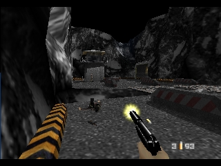 GoldenEye 007 (Nintendo 64) screenshot: Starting location. Let's get straight to business!..