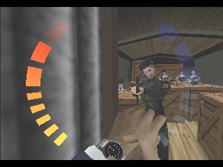 GoldenEye 007 (Nintendo 64) screenshot: This is what you see when you get hurt...