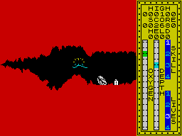 Scuba Dive (ZX Spectrum) screenshot: Caught by an electric eel.