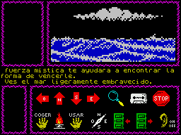 Cobra's Arc (ZX Spectrum) screenshot: Oops, wrong way to go.
