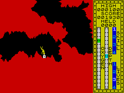 Scuba Dive (ZX Spectrum) screenshot: The first cylinder salvation point. Recovering oxygen.