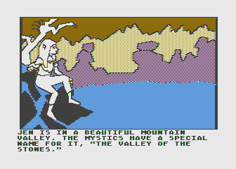 Hi-Res Adventure #6: The Dark Crystal (Atari 8-bit) screenshot: The game begins here