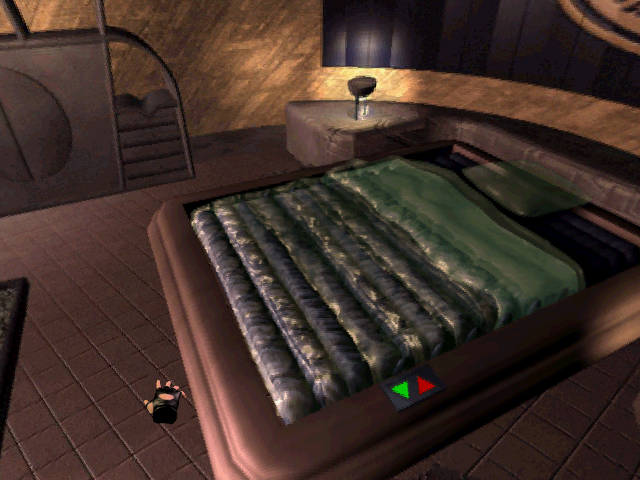 Zero Zone (Windows) screenshot: You can even lift the waterbed into the air at the press of a button.