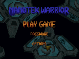 NanoTek Warrior (PlayStation) screenshot: Main menu