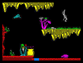 Camelot Warriors (ZX Spectrum) screenshot: I believe... in the power of magic...