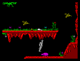 Camelot Warriors (ZX Spectrum) screenshot: As in other platform games, you must jump to avoid some enemies
