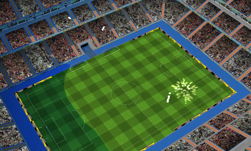 Real Soccer 2011 (Android) screenshot: Sky view of the stadium