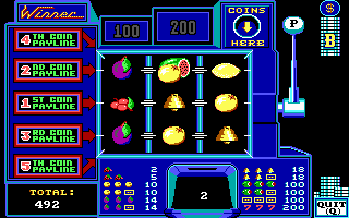 Vegas Gambler (DOS) screenshot: I won on the slots!
