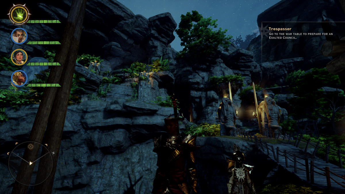 Dragon Age: Inquisition - Jaws of Hakkon (Xbox One) screenshot: The faction living here, the Avvar, live in Stone-Bear Hold, a large city build on a cliff.