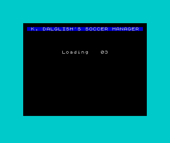 Kenny Dalglish Soccer Manager (ZX Spectrum) screenshot: The 'loading the loading screen' screen