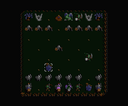 Kempelen Chess (MSX) screenshot: Chess game in RPG mode in progress