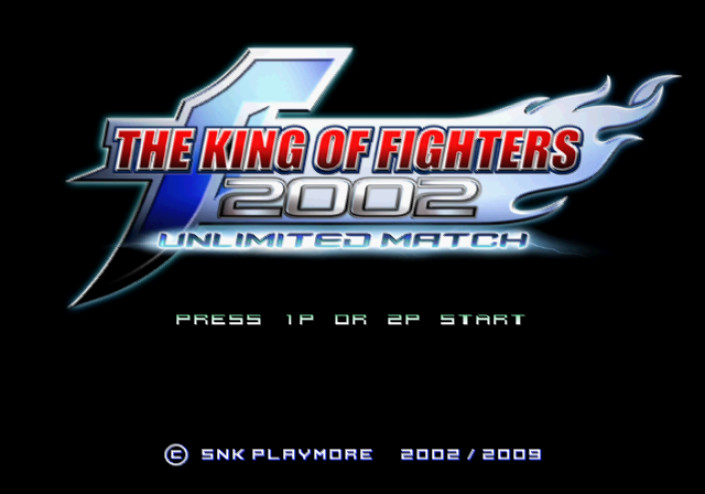 The King of Fighters 2002: Unlimited Match (PlayStation 2) screenshot: Title screen.