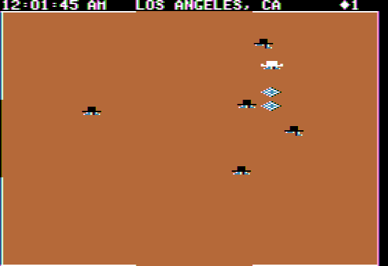 Agent USA (Apple II) screenshot: Trying to grow some crystals...