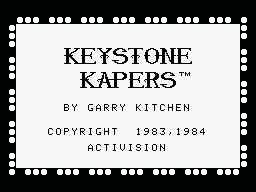 Keystone Kapers (MSX) screenshot: Title screen