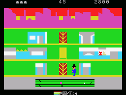 Keystone Kapers (MSX) screenshot: The super slow elevator