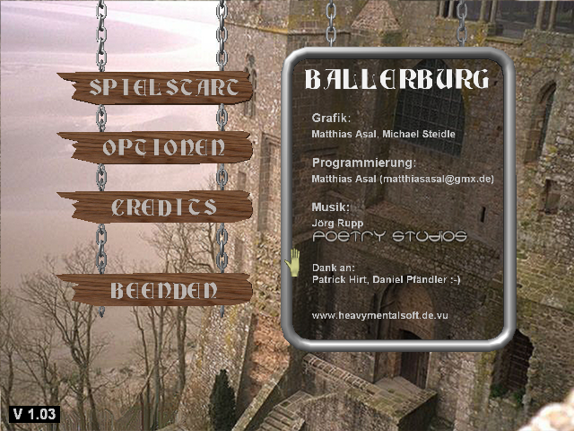 Ballerburg (Windows) screenshot: Credits