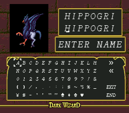 Dark Wizard (SEGA CD) screenshot: You are allowed to name all of your troops.