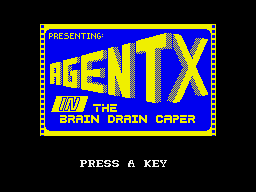 Agent X (ZX Spectrum) screenshot: Title screen #2