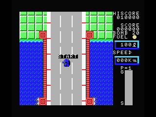 Car Fighter (MSX) screenshot: Ready! Go!