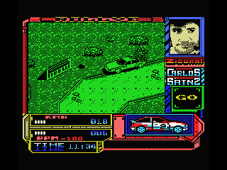 Carlos Sainz (MSX) screenshot: This curve is much more difficult