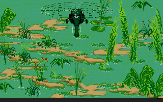 T.N.T (Atari ST) screenshot: The helicopter is whisking you away to stage 2