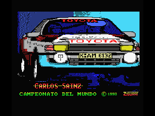Carlos Sainz (MSX) screenshot: Title screen