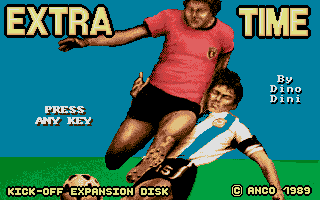 Kick Off: Extra Time (Atari ST) screenshot: Title Screen