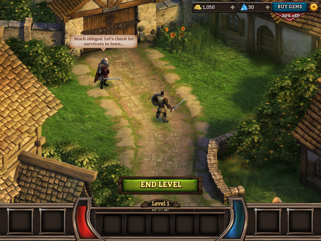 KingsRoad (iPad) screenshot: Thy quest didst succeed!