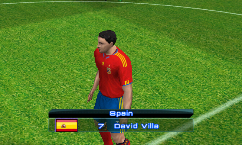 Real Soccer 2011 (Android) screenshot: Close up shot of David Villa