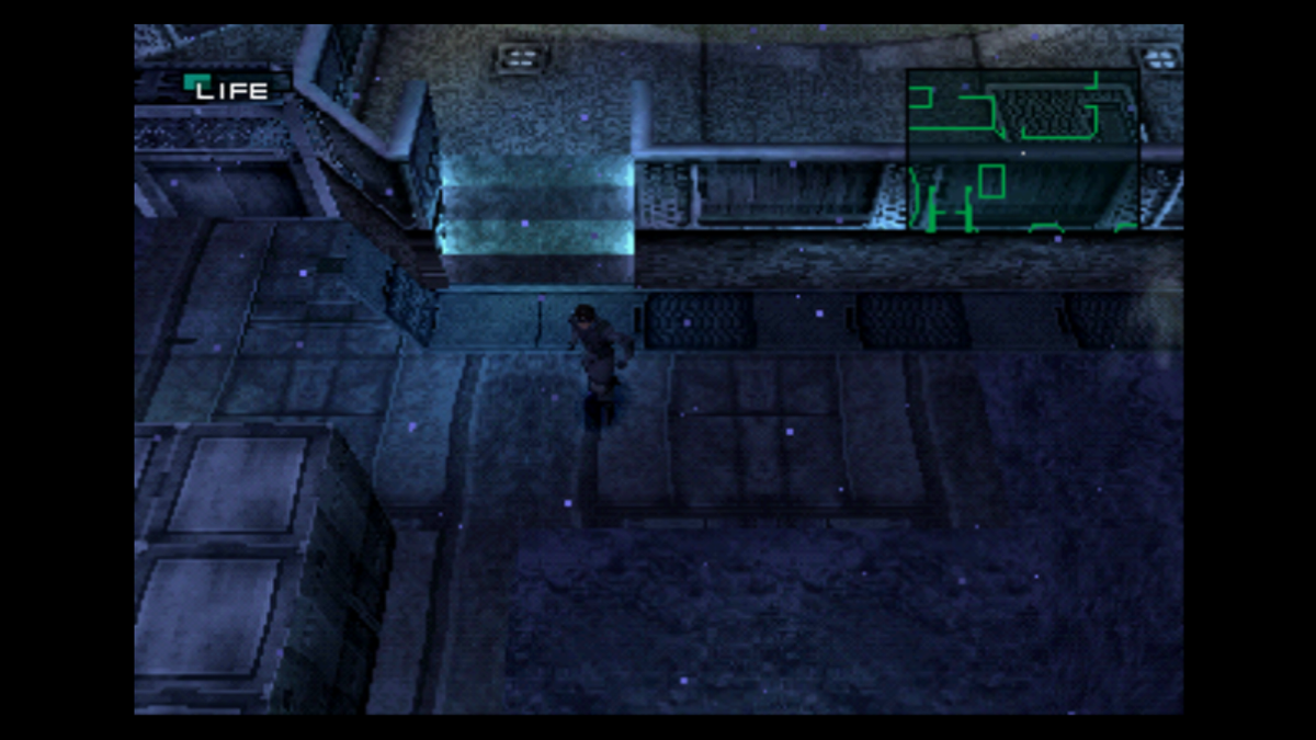 Metal Gear Solid 4: Guns of the Patriots (PlayStation 3) screenshot: Return to Shadow Moses island. Yes, you actually play a bit like this, reminiscent of the first <i>Metal Gear Solid</i>.